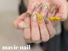 マヴィ(mavie)/ぷっくり向日葵ネイル☆
