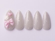 ジェミーネイル エビス(Jemiy nail ebisu)/ガーリードットリボン9480yen