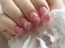 ダスティピンクバラネイル