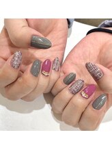 グラマラス プレジール 中野店(glamourous plaisir)/ツイードネイル