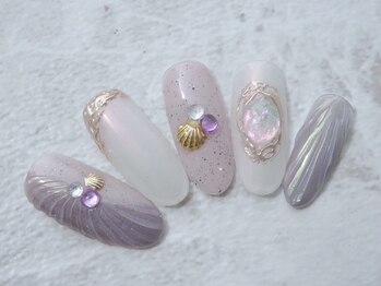 ラルネイル 大宮(Lull. nail)/#マーメイドネイル#オーロラ