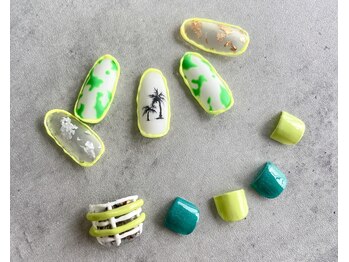 ネイル ブーマー(Nail BOOMER)/フットネイル/夏ネイル/ネオン