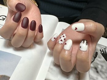 デューネイルスタジオ(dew nail studio)/バレンタインネイル