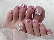 ネイルサロン ジェイ(Nail Salon J)/埋め尽くし/ミラーネイル/ピンク