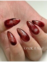 オニカネイル 表参道(ONIKA nail)/ブラックチェリー風