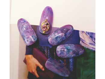 ネイルサロンシャネイル/アジサイネイル