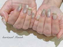 マニッシュ(Manish)/長さ出し/リングネイル/グレー