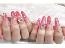 エムズ ネイルサロン(M2)/長さだしラメグラデ