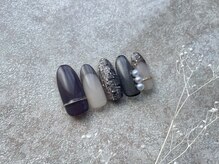 ネイルサロン イントゥ(into_)/ツイード グレー パール