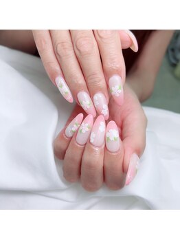 アートネイル ギャラリー(Art nail Gallery)/ピンクフラワーネイル