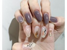 ネイル アヴァンス あべのルシアス店(Nail AVANCE.)/非対称ダルメシアンネイル 太田