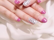 キープ ネイルサロン(KEEP)/たらしこみフラワー♪