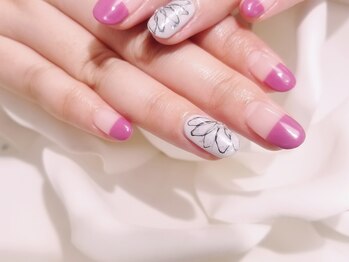 キープ ネイルサロン(KEEP)/たらしこみフラワー♪