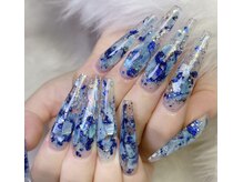 クロスネイル 渋谷店(CROSS nail)/シェル埋め込みデザインスカルプ