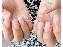 ネイルサロン ティフィン(tiffin)/～水色細フレンチ～