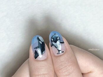モフルール(Mofuleur)/手描きアート・シャチ