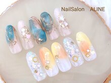 ネイルサロン アリーヌ(ＡＬＩＮＥ)の雰囲気（【初回オフ無料＋マグネット￥6500→5900】※写真8月新作￥8900 ）