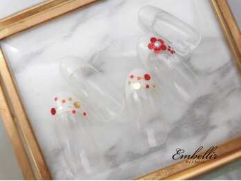 アンベリール 横浜店(Embellir)/(1232)和柄風フラワーネイル