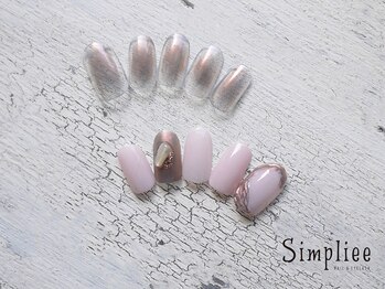 シンプリー 西荻窪店(Simpliee)/ニュアンス ちぐはぐネイル