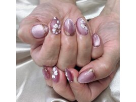 ぷっくり桜ネイル2