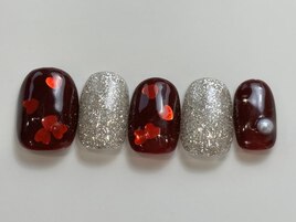 ボルドーハートホロラメ¥7550