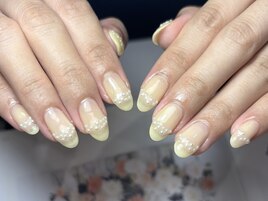 イエロー×パールフレンチ