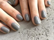 アロナ ネイルサロン アンド スクール(alona)/おしゃれブルーグレーワンカラー