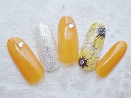#ひまわりネイル