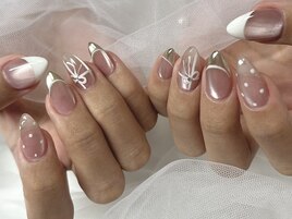 手描きリボンネイル