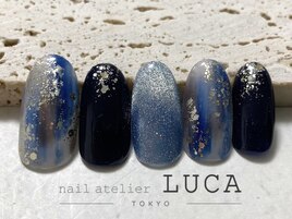 W-347 ネイビーニュアンスネイル