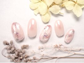 桜のチークネイル