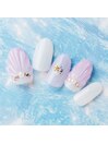 ぷっくり人魚の鱗ネイル