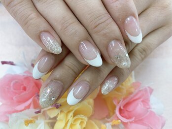 ダブルネイル(Double Nail)/【豊田】フレンチキラキラ