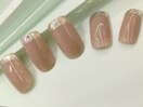 ガラスフレンチネイル
