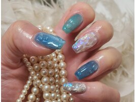 オーロラフィルム海ネイル