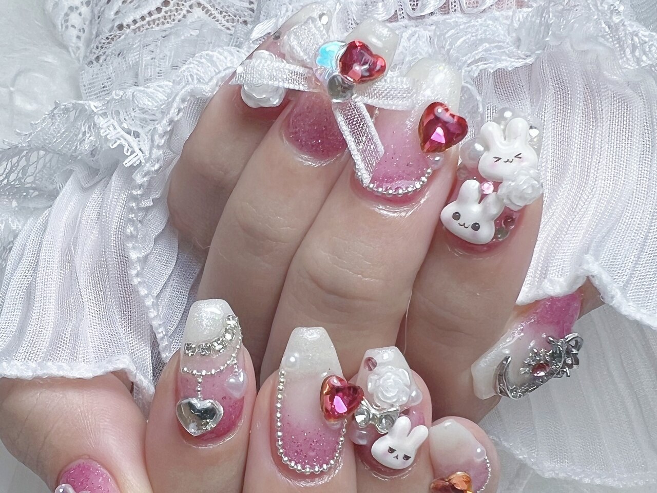 2025年秋トレンド】うさぎのネイルデザイン集｜人気順｜9ページ目｜