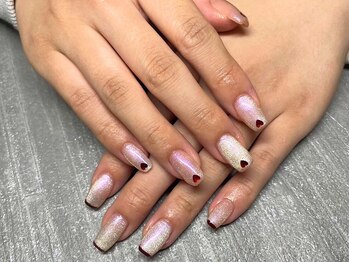 ハートフレンチネイル　宇都宮