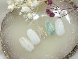 ラメ　マーブル　ニュアンス