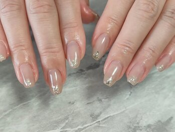 ジュエルネイル(Jewel nail)の写真/松山市三津浜大人ネイル。シンプルネイル特化で指先を上品に整えるサロン☆