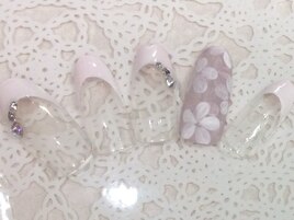 マットフラワーネイル