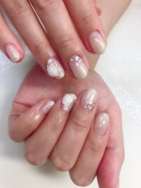 エンボスお花ネイル