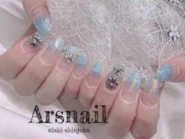 涼しげブルーラメグラ