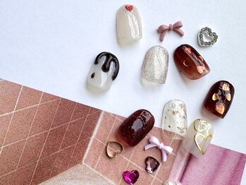 デューネイルスタジオ(dew nail studio)/バレンタイン デザイン