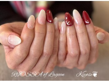 リオッサ オブ ラグーン(RIOSSA of Lagoon)/ボルドーx白グラxラメ