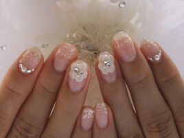 シェル柄薔薇結婚式ウェディング