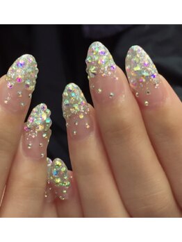 ラズネイル(RUZ'S NAIL)/【秋本】キラキラbijouネイル