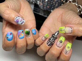 サニーサイドアップ ネイル(Sunny SideUp nail)の写真/好みやファッションに合わせて指先を彩ります★卓越した技術力で、人とかぶらない個性派ネイルを実現◎