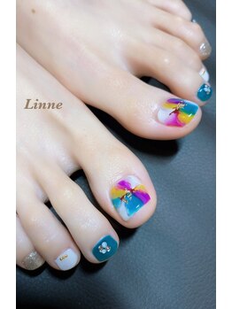 リンネ(Linne)の写真/サンダル映えする美しい足元へ♪足先から気分も上がる、リンネの短時間フットネイル