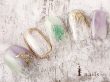 アイネイルズ 横浜WEST店(I-nails)/天然石ニュアンス　8000円