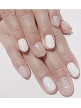 カラン 焼津店(CALIN)/ホワイトニットネイル